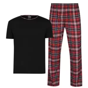 Image of Fabric Tartan Pyjama Set Mens - Multi