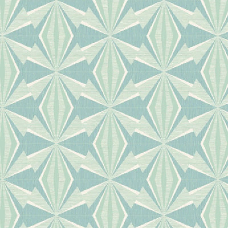 Image of Hoopla Walls Sunray Diamond Teal Blue 10M Wallpaper Matt Smooth