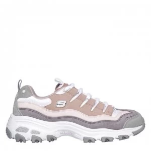 Image of Skechers Lifestyle DLite Sure Thing Trainers - Pink/Purple