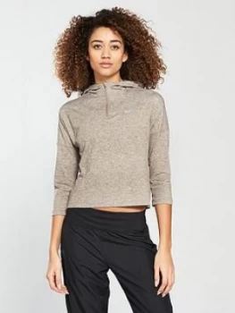 Image of Nike Running Dry Element Hoodie Stone Stone Size S Women