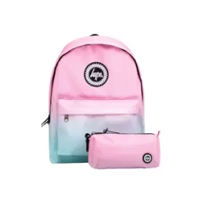 Image of Hype Crest Backpack & Pencil Case Set (One Size) (Pink/Mint)