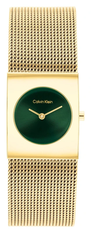 Image of Calvin Klein 25100136 CK Pulse (21mm) Green Dial / Gold PVD Watch