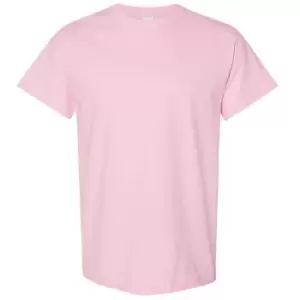 Image of Gildan Mens Heavy Cotton Short Sleeve T-Shirt (S) (Light Pink)
