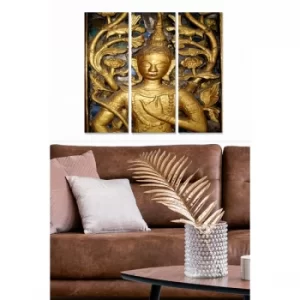 Image of MDF142293 Multicolor Decorative MDF Painting (3 Pieces)