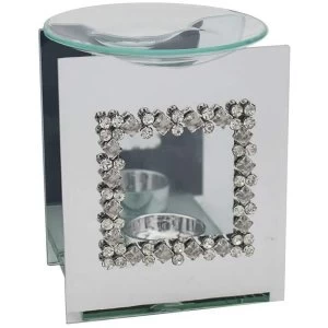 Image of Mirror Diamante Wax Melter With Square Diamante Design By Lesser & Pavey
