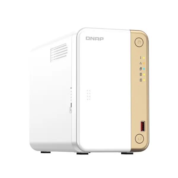 Image of QNAP TS-262 4GB RAM with 8TB Installed Storage 2 Bay SATA 0 1 JBOD Desktop NAS Storage TS-262-4G/8TB-IW