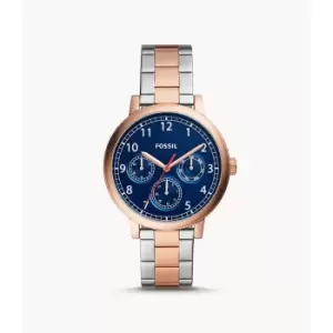 Image of Fossil Mens Airlift Multifunction Two-Tone Stainless Steel Watch - Rose Gold / Silver