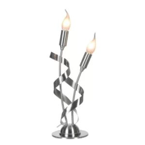 Image of Tagliatelle Table Lamp Satin Nickel