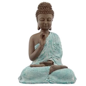 Image of Thai Buddha, Brown, White and Turquoise - Meditation