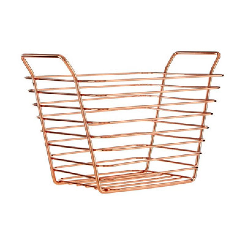 Image of Premier Housewares Shine Small Gold Finish Wire Basket Gold