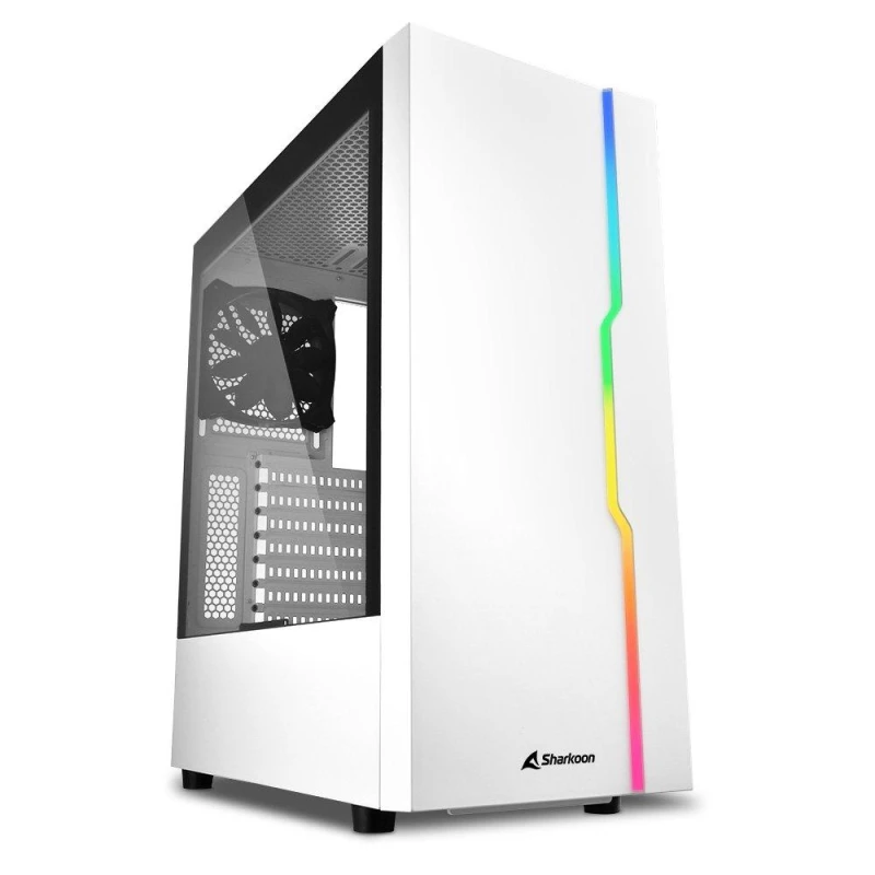 Image of Sharkoon RGB Slider Black Mid Tower Tempered Glass PC Gaming Case