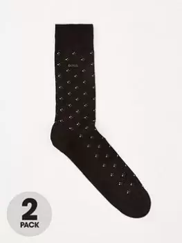 Image of Boss Bodywear 2 Pack Mixed Polka Dot Socks