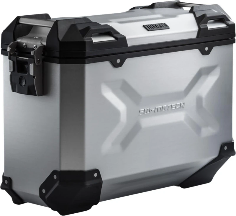 Image of ALK.00.733.11000L/S - SW Motech TRAX Adventure Hard Pannier Case For Voge Adventure 650 DSX 2021-2024 Left - Silver Anodized/Silver ALK.00.733.11000L/