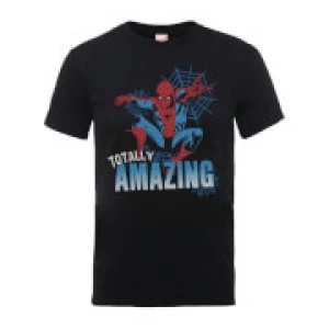 Image of Marvel Comics Spider-Man Totally Amazing Mens Black T-Shirt - S - Black