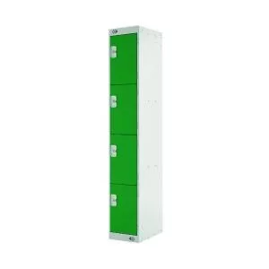 Image of Four Compartment Locker 300x450x1800mm Green Door MC00058 MC00058