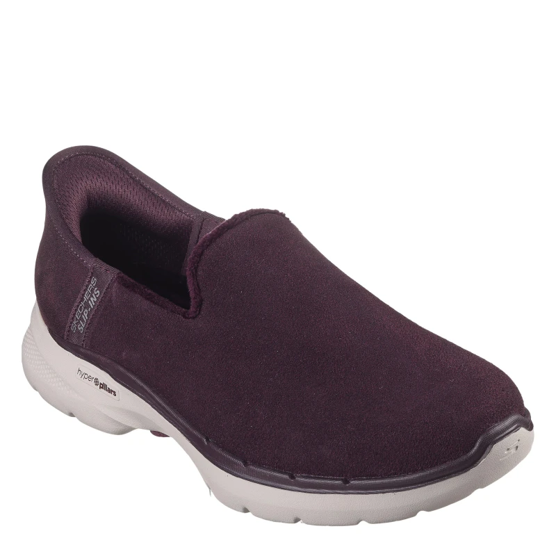 Image of Skechers Womens Gowalk6 Slip On Trainers Plum female 2 (35)