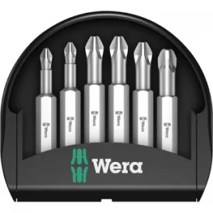 Image of Wera 05056471001 Mini-Check Pozidriv Bits 50mm, 6 Piece Set