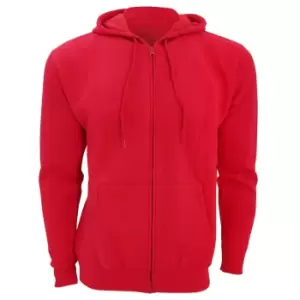 Image of SOLS Mens Seven Full Zip Hooded Sweatshirt / Hoodie (S) (Red)