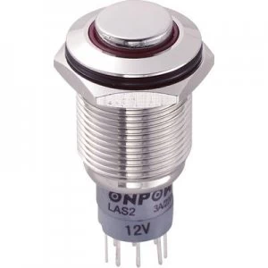 Image of TRU COMPONENTS LAS2GQH 22ER12VNP Tamper proof pushbutton 250 V AC 3 A 2 x OnOn momentary