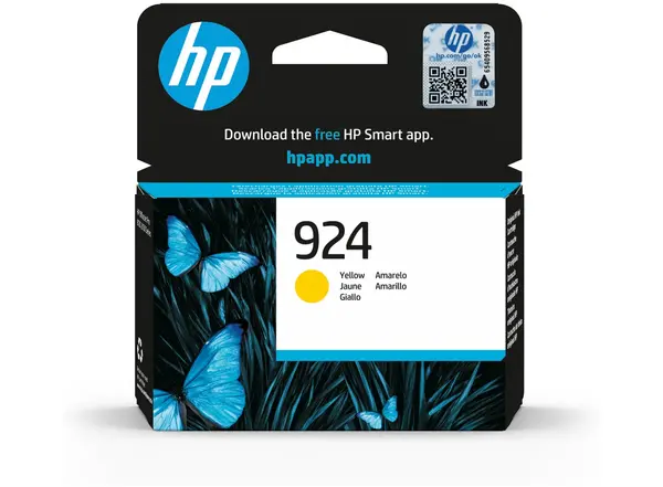 Image of HP 924 Yellow Ink Cartridge - 4K0U5NE (Original)