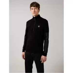Image of J LINDEBERG Bowen Quarter Zip Sweater - Black