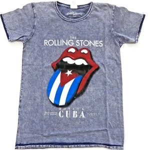 Image of The Rolling Stones - Havana Club Unisex X-Large T-Shirt - Blue
