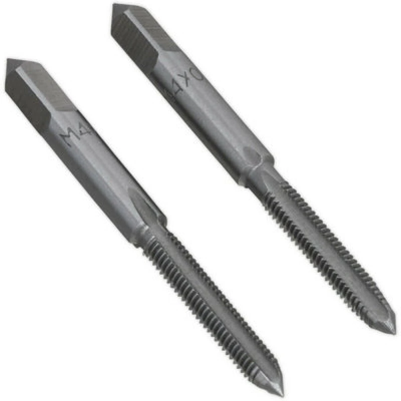 Image of Loops 2 PACK - M4 x 0.7mm Taper & Plug Tap Set - Premium Steel - Socket Threading Bit Metallics