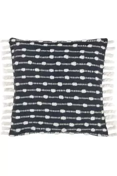 Image of Dhadit Striped Tufted Chunky Knit Polyester Filled Cushion