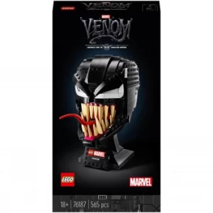Image of LEGO Marvel Spider-Man Venom Mask Adult Set (76187)