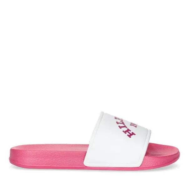 Image of Tommy Hilfiger Tommy Logo Print SLD Jn43 Pool Shoes 2.5 (35) Pink 06402206225