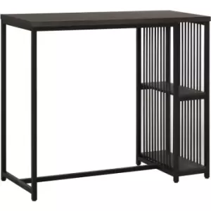 Image of Bar Table with Storage Shelf, Adjustable Foot Pad and Steel Tube - Homcom