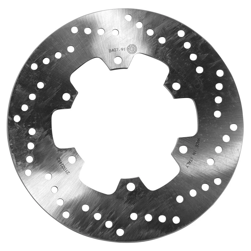 Image of BREMBO 68B40791 Brake disc PRIME - Serie-Oro - Fixed Disc Rear, Perforated Brake Disc (82)