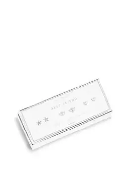 Image of Joma Jewellery Occasion Earring Box , Best Friend , Silver , Earrings , Set Of 3 Earrings