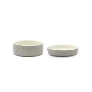 Image of Scruffs Set of 2 Cat Bowls Grey