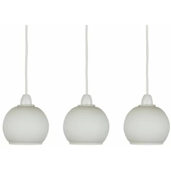 Image of Minisun - Set Of 3 Traditional Frosted Glass Ceiling Light Shades Lampshades Lounge