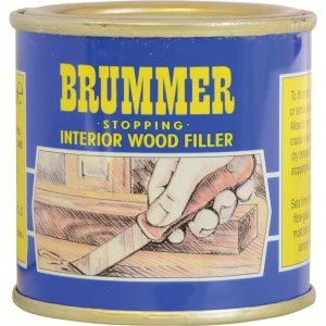 Image of Brummer Yellow Label Interior Stopping Wood Filler Light Walnut 250g