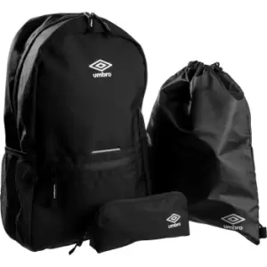 Image of Umbro Axis Back To School Luggage Set (Pack of 3) (One Size) (Black)