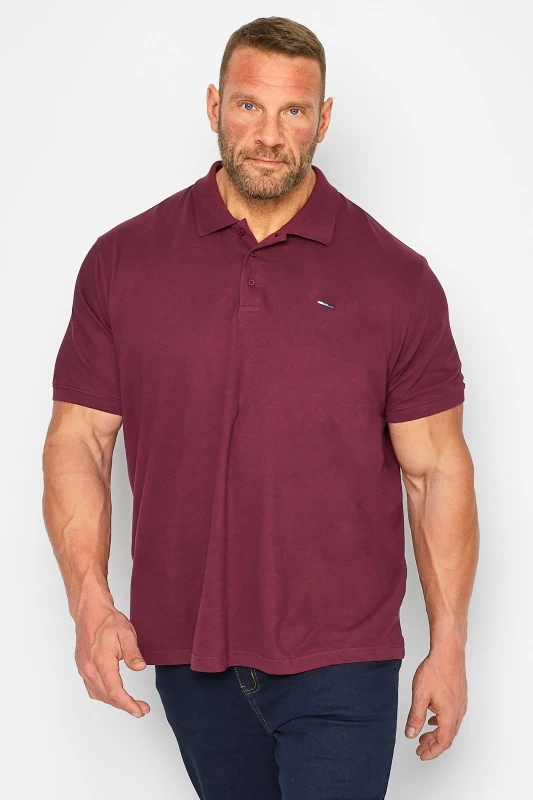 Image of BadRhino BadRhino Men Short Sleeve Polo Shirt in Maroon Size: X-Large Maroon XL Male 5063110103240