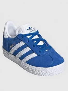 Image of adidas Originals Infant Gazelle I Trainers - Blue, Size 3