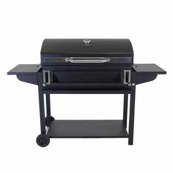 Image of Charles Bentley Deluxe Steel Charcoal BBQ Grill Black Steel, Black Powder Coated Steel, Chrome Plating