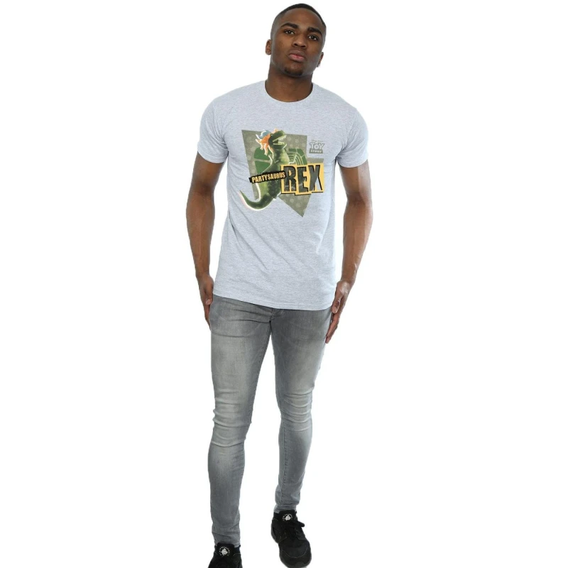 Image of Disney Men Toy Story Partysaurus Rex T-Shirt in Grey Size: Small Grey S Male 5057245317290