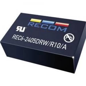 Image of RECOM REC6 1212DRWR10A REC6 1212DRWR10A 6W DCDC Converter REC6 1212DRWR10A 9 18 Vdc 12 Vdc 250 6 W