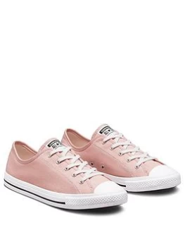 Image of Converse Chuck Taylor All Star Dainty Canvas Plimsolls - Pink, Size 7, Women