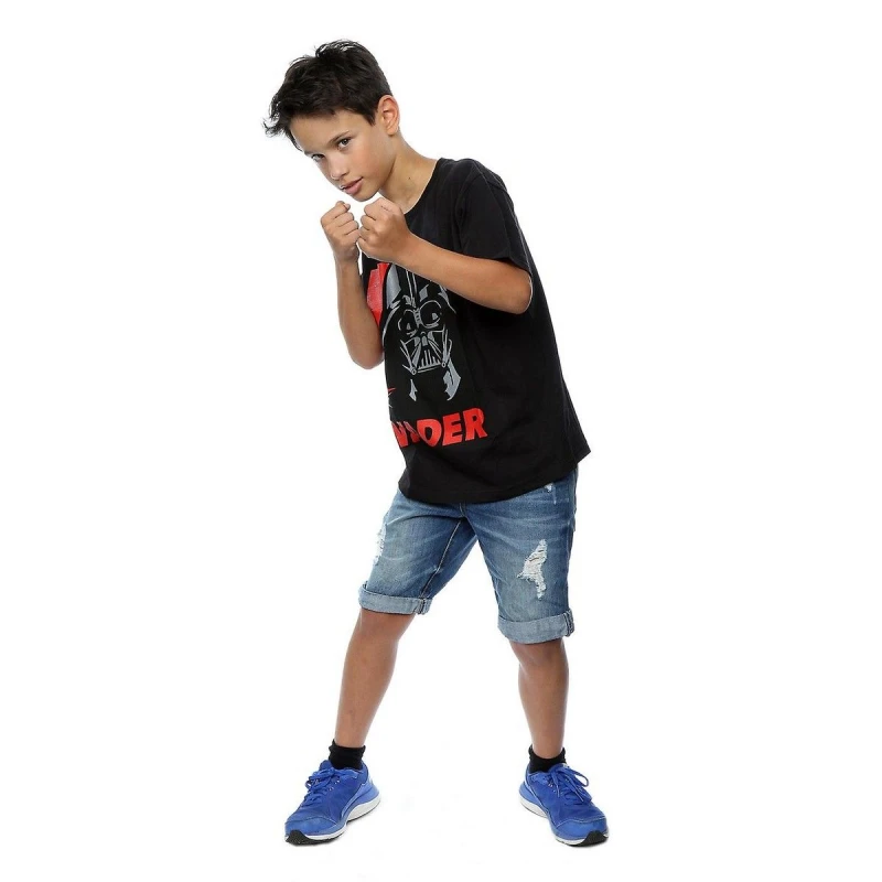 Image of Star Wars Darth Vader Poster Cotton T-Shirt Black male