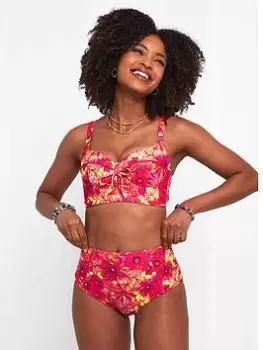 Image of Joe Browns Floral Festival Retro Bustier Pink Multi, Pink, Size 18, Women