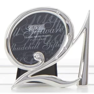 Image of Silver Diamante Frame Birthday 21st