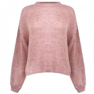 Image of NA-KD Crew Knit Jumper - Peachy Rose