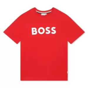 Image of Boss Large Logo T-Shirt Juniors - Red