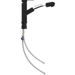 Image of Bathroom Basin Faucet with Pull-out Function Black 157x172mm vidaXL - Black