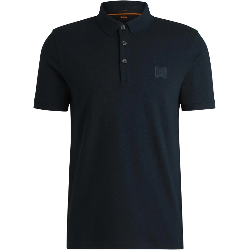 Image of Boss Mens HBO Passenger Premium Design Polo Shirt Dark Blue male S